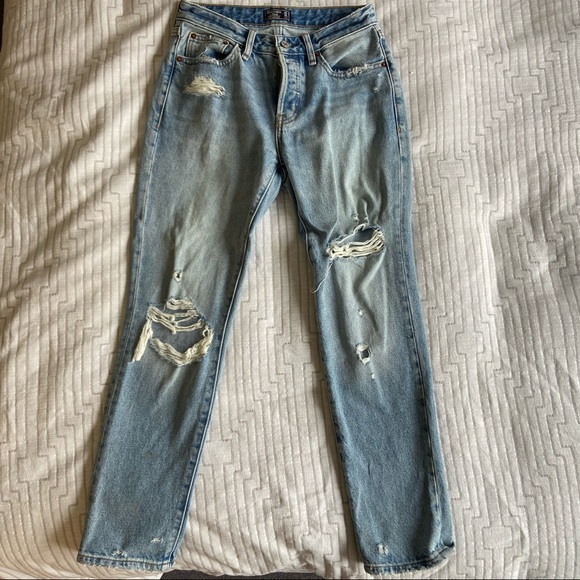 Abercrombie & Fitch Distressed Boyfriend Jeans - Picture 2 of 7